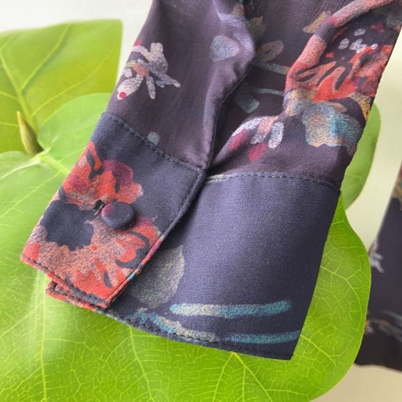 Revolve x Splendid Cindelle Floral Print Lace Up Dress in Academy Navy - Picture 12 of 14